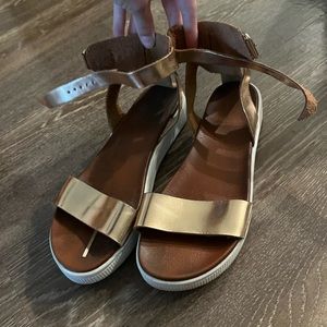 Altard State rose gold platform sandals